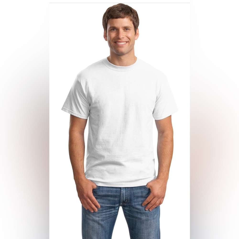 HANES 3XL Beefy Tee - Men’s white short sleeve T shirt - New in Pkg. 100% cotton